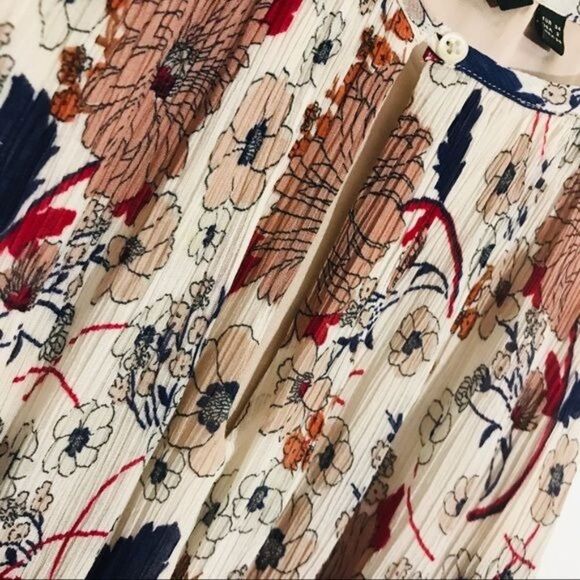 MASSIMO DUTTI Silk Blend Floral Crepe Halter Maxi Dress Size 2 - Picture 10 of 13